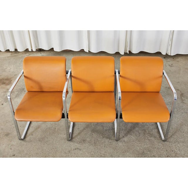 Mid-Century Modern Midcentury Three Seat Tandem Chairs Peter Protzman Herman Miller For Sale - Image 3 of 13
