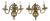 Pair Vintage Colonial Williamsburg Brass Candelabra Wall Sconces For Sale