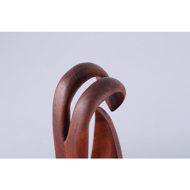 Abstract Biomorphic Sculpture in Teak, 1970s For Sale - Image 15 of 18