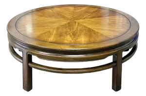 Kittinger Furniture Mahogany Ming Style Round Coffee Table.