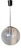 Globe Pendant Light in Blown Bubble Glass and Chrome Frame, Germany, 1970s For Sale