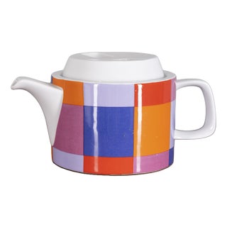 Vintage Ceramic Compact Series Teapot by Ceramica Franco Pozzi, 1970s For Sale