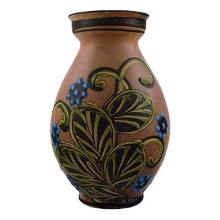 Modern Glazed Stoneware Vase by Hak for Kähler For Sale