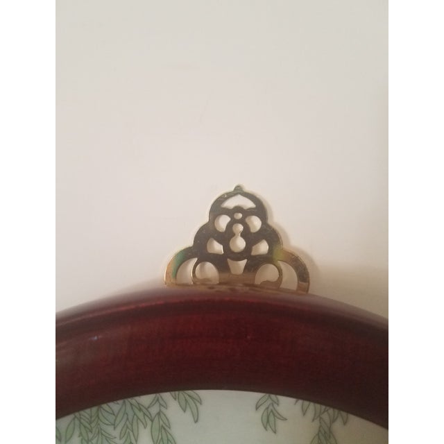 1980s Vintage "Van Hygen & Smythe" Imperial Jingdezehn Porcelain Japanese Wall Hanging For Sale - Image 5 of 9