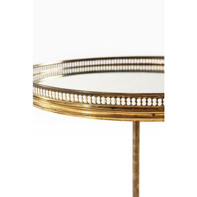 Side Table in Brass and Mirrored Glass from Lysberg Hansen & Therp, 1940s For Sale - Image 4 of 6