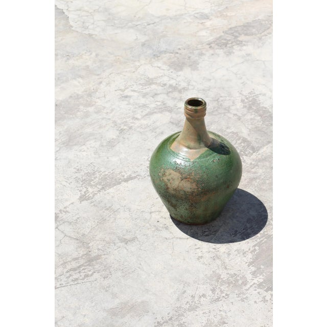 Ceramic 19th Century Antique Rustic Portuguese Earthenware Bottle Vase For Sale - Image 7 of 13
