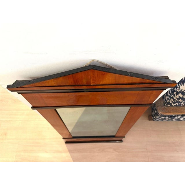 Biedermeier Wall Mirror in Ebonized Cherry Veneer, South Germany, 1820 For Sale - Image 15 of 18