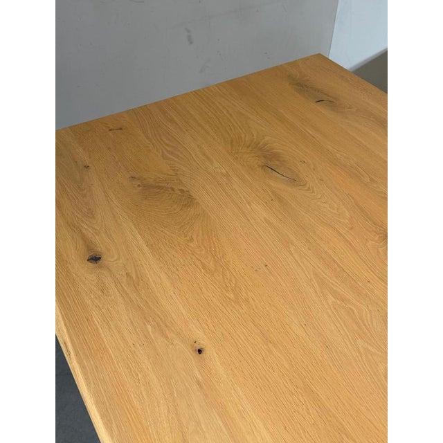 Brown Structural Dining Table in Oak For Sale - Image 8 of 11