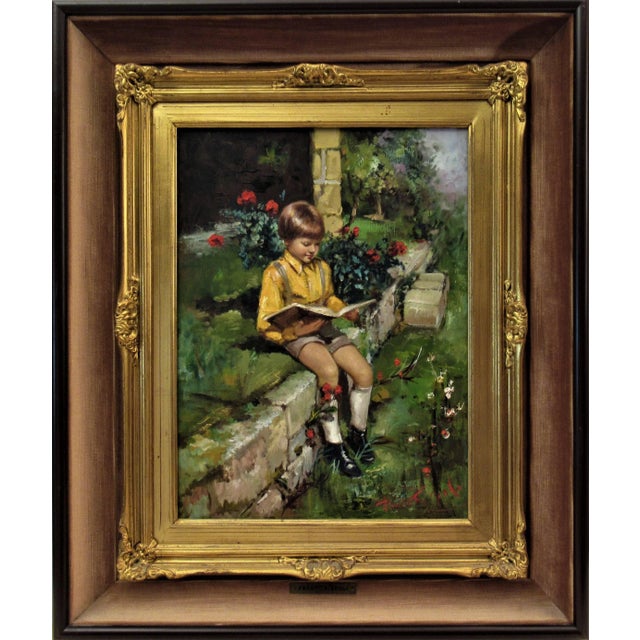 Green Franco Rispoli, Boy Reading For Sale - Image 8 of 8