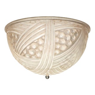 French Art Deco Flash Mount or Pendant Chandelier Signed by Hanots For Sale