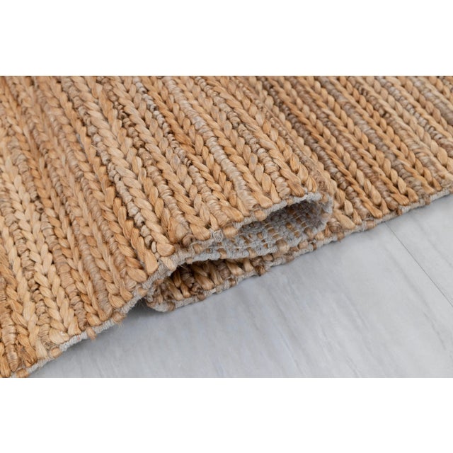 Premium Braided Hand Woven Jute Wool Rug 3x5 Ft. For Sale - Image 10 of 13