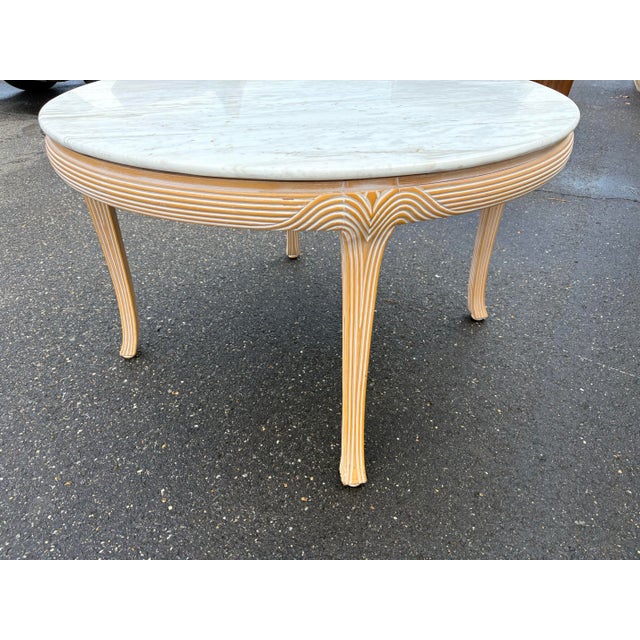 Late 20th Century Round Travertine Dining Table For Sale - Image 10 of 10