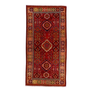 Vintage Persian Heriz Handmade Red Tribal Wool Rug For Sale