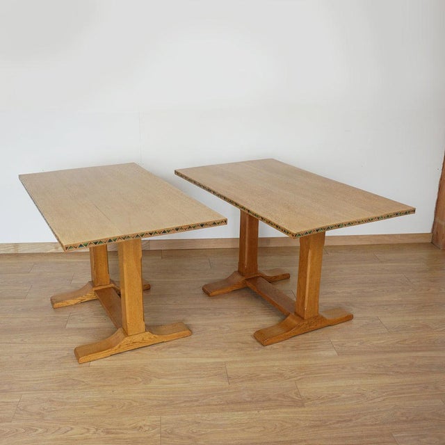 1920s Limed Oak Refectory Tables from Heal's of London, 1920s, Set of 2 For Sale - Image 5 of 11