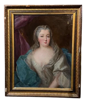Central School of Arts & Crafts Artist, Portrait of Françoise-Marie d'Orléans, Duchess of Orleans, 18th Century, Oil on Canvas, Framed