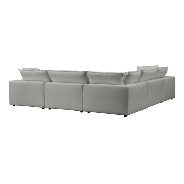 Cali Slate 7-Piece Performance Fabric Modular Large Chaise Sectional For Sale In Los Angeles - Image 6 of 7