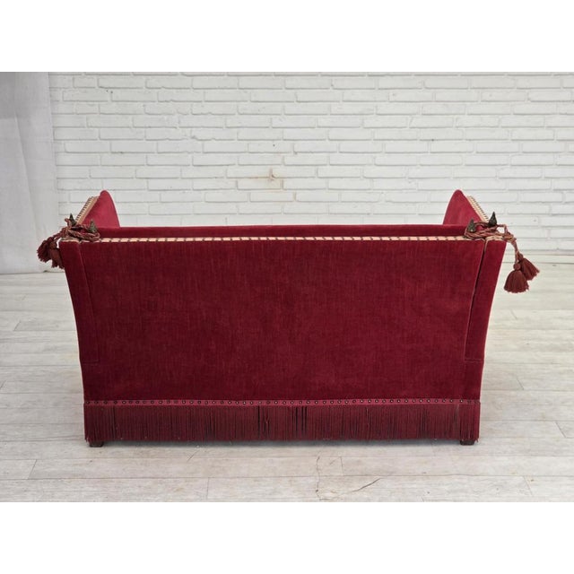 Danish 2-Seater Drop Arm Sofa in Furniture Velour, 1970s For Sale - Image 18 of 18