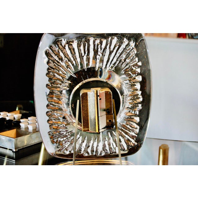 1960s Crystal Table Clock from Daum, France, 1960s For Sale - Image 5 of 11