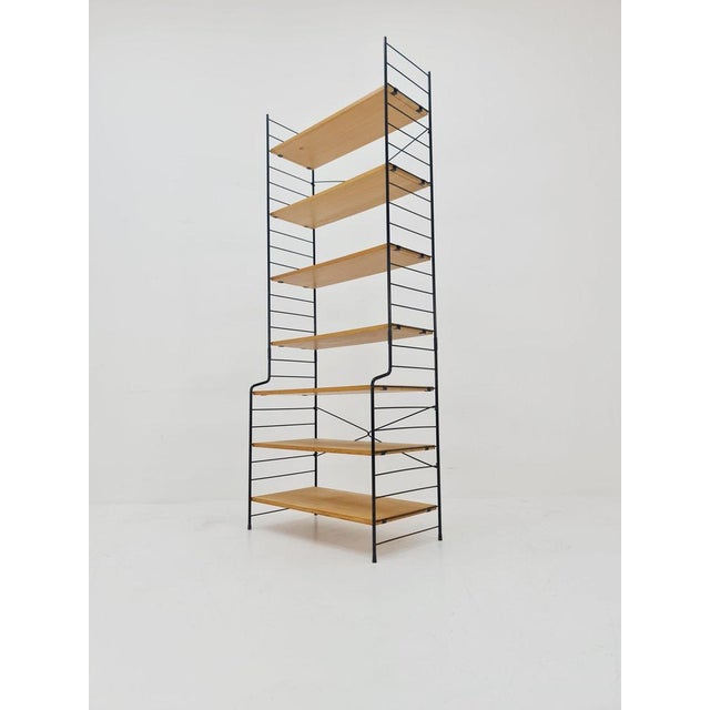 Vintage Freestanding String Bookshelf in Ash from WHB Germany, 1950s For Sale - Image 5 of 11