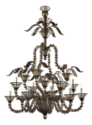 Handcrafted Modern Fumé Murano Glass Chandelier by Simoeng for Simoeng