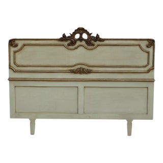 Antique Lacquered Headboard, 1950s For Sale