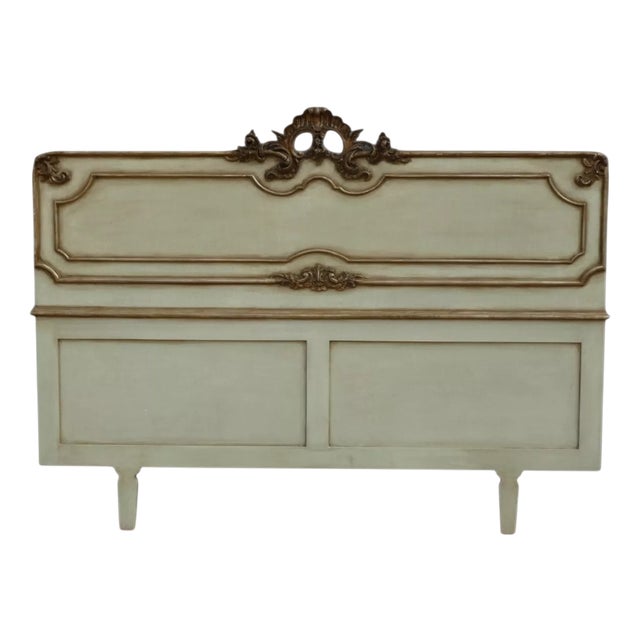 Antique Lacquered Headboard, 1950s For Sale