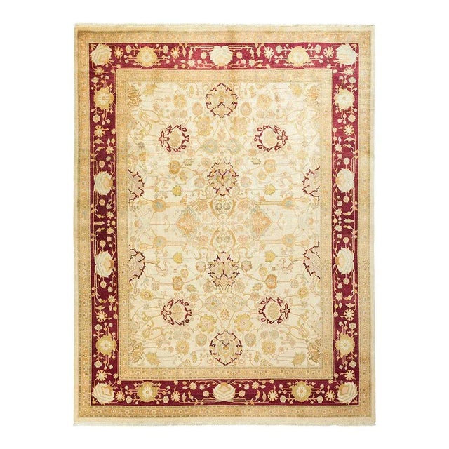 Mogul Collection Hand-Knotted Area Rug - Ivory 8' 1" x 10' 6" For Sale - Image 4 of 4