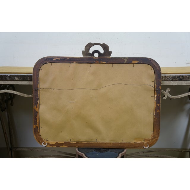 Antique French Louis XVI Neoclassical Laurel Wreath Gold Gesso Mirror 29" For Sale - Image 9 of 11