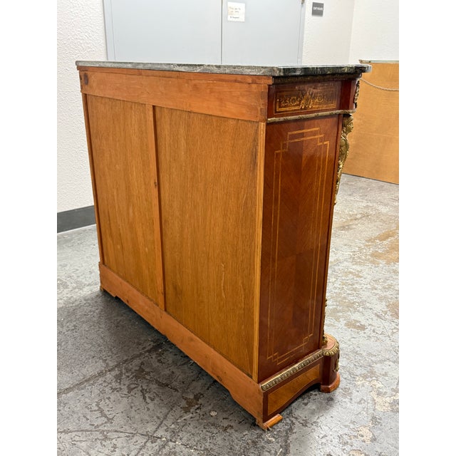 Louis XVI Style Marquetry Cabinet, Vintage For Sale - Image 12 of 12