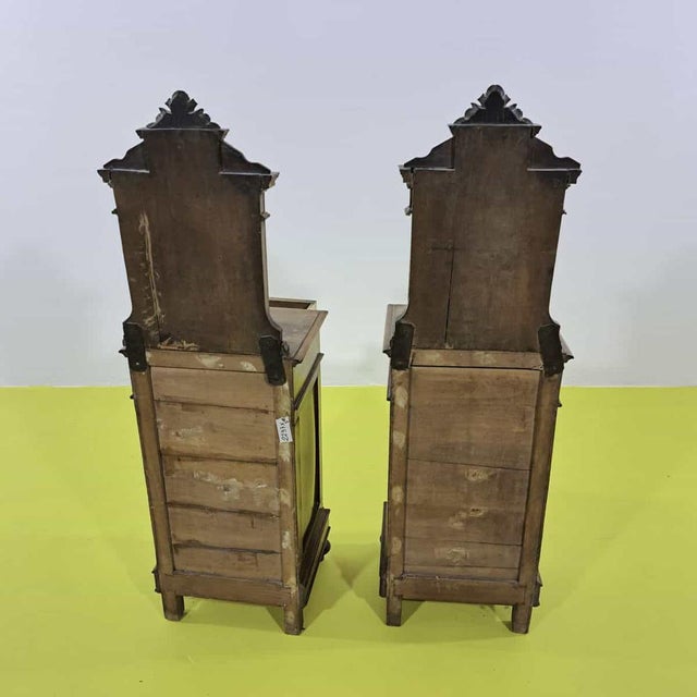 Antique Wooden Nightstands, Set of 2 For Sale - Image 11 of 13