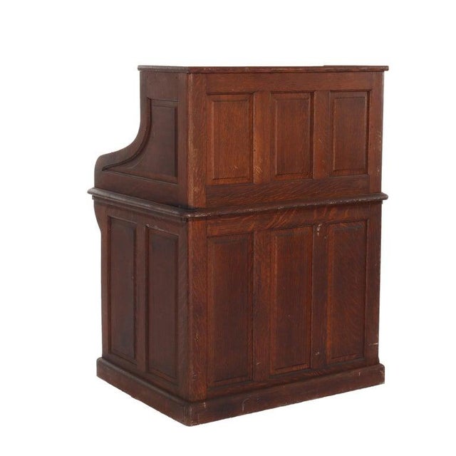 Antique Rj Horner Oak Ladies Roll Top Desk C1910 For Sale - Image 15 of 18