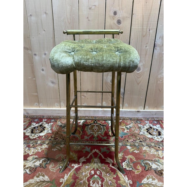 Vintage Stool in Brass, 1960s For Sale - Image 6 of 6