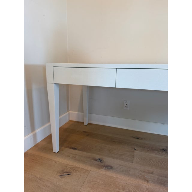 Wood Made Goods Sorin 3 Drawer Desk (Pristine Faux Shagreen) For Sale - Image 7 of 16