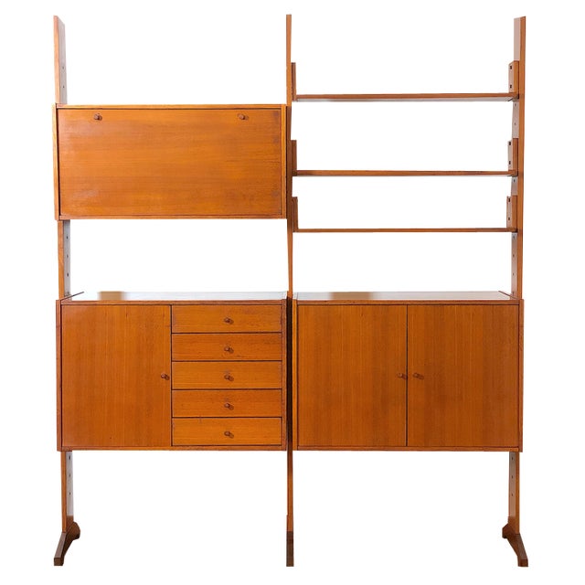 Vintage Double-Sided Bookcase, 1960s For Sale