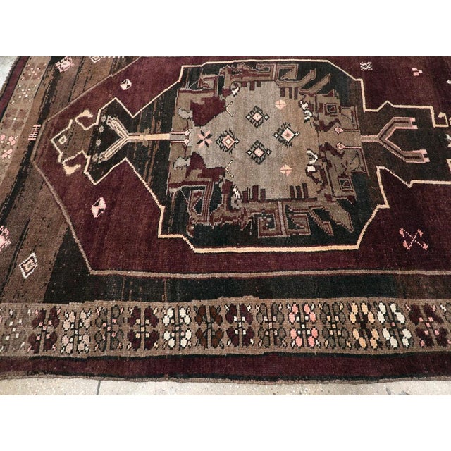 Mid 20th Century Galerie Shabab Collection Mid-20th Century Handmade Turkish Anatolian Tribal Room Size Carpet For Sale - Image 5 of 8
