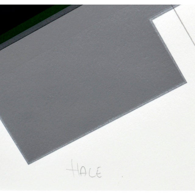 "Legato 2" - Chartreuse Abstract Geometric Screen Print by Michael Hale For Sale In Monterey, CA - Image 6 of 7