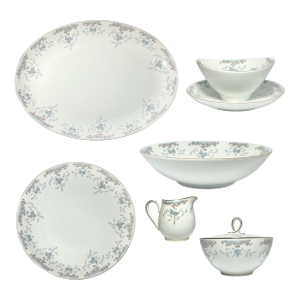 1990s Imperial “Seville” 6-Piece Porcelain Dinnerware Serving Hostess Set