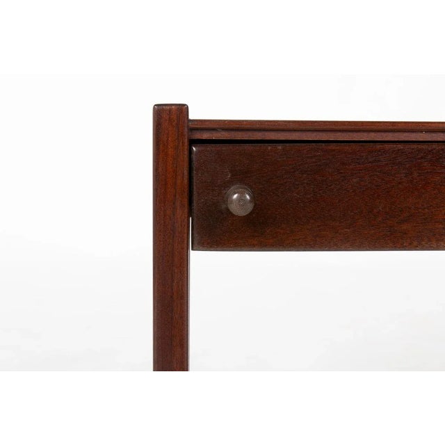 Brown French Mahogany Bedside Tables by Jacques Hauville for Roche Bobois, 1950s, Set of 2 For Sale - Image 8 of 10