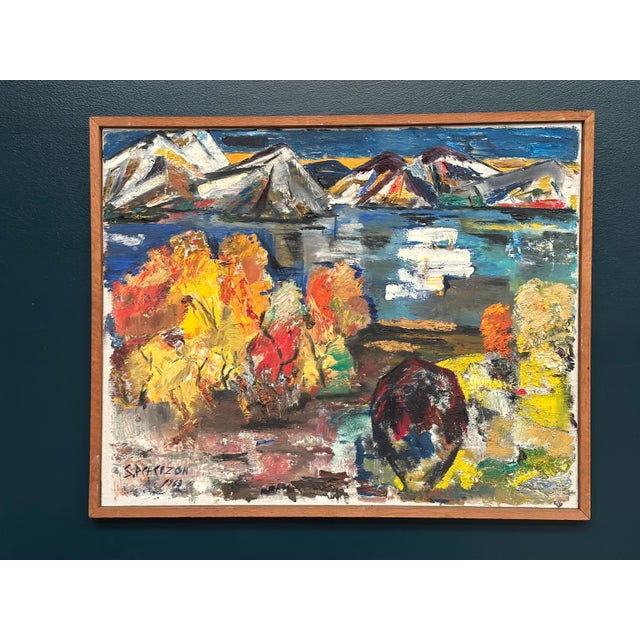 S. Pctcizon, Abstract Landscape, 1963, Oil on Canvas, Framed For Sale - Image 18 of 18
