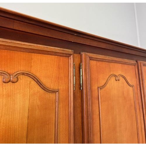 Wardrobe Vintage French Louis Xvi Style Five Door Carved Armoire Lot 4845 For Sale - Image 9 of 13