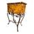 Amber Vintage Tessellated Burl Wood Table on Wrought Iron Base For Sale - Image 8 of 8