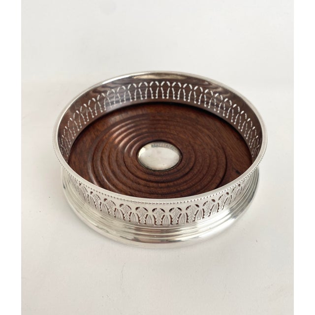 English English Barker-Ellis Silver Wine Coaster For Sale - Image 3 of 6