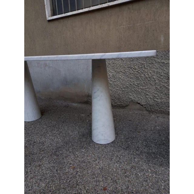 Stone Eros Console Table in White Marble by Angelo Mangiarotti for Skipper, 1990s For Sale - Image 7 of 18