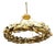Apollo Grand Circular Laurel Leaf Chandelier in Gilt Wrought Iron For Sale