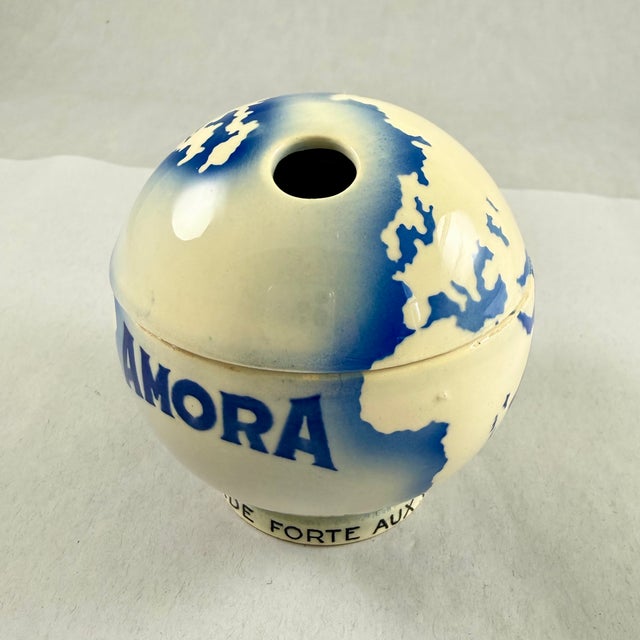 1930s Amora Mustard World Globe French Cafe Pot & Spoon For Sale - Image 10 of 15