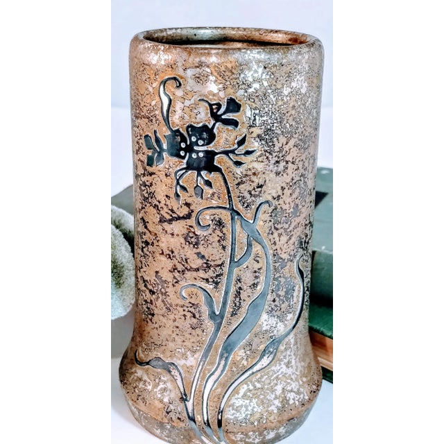 Vintage Heintz Art Metal Vase Sterling Over Bronze For Sale - Image 11 of 12