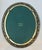 Olivia Riegel Mirror Vanity Tray Bronze base and footed. Rim is embellished in a floral design of clear and pink Swarovski...