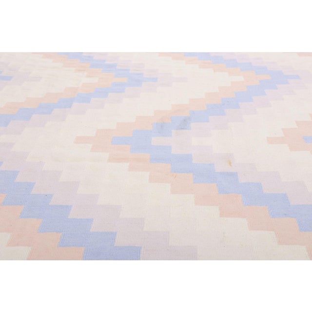 Late 20th Century Vintage Indian Dhurrie Rug, 11'10 X 17'07 For Sale - Image 5 of 10