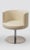 Cidonio swivel chair in white leather by Antonia Astori for Cidue, realized in 1970s. Structure in chromed metal. Very...