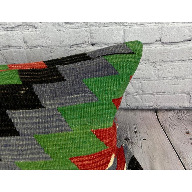 Turkish 16 x 24 Kilim Pillow Turkish Ottoman Opulence Pillow Cushion Cover For Sale - Image 3 of 4
